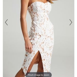 Showpo strapless/bandeau lace to lace dress